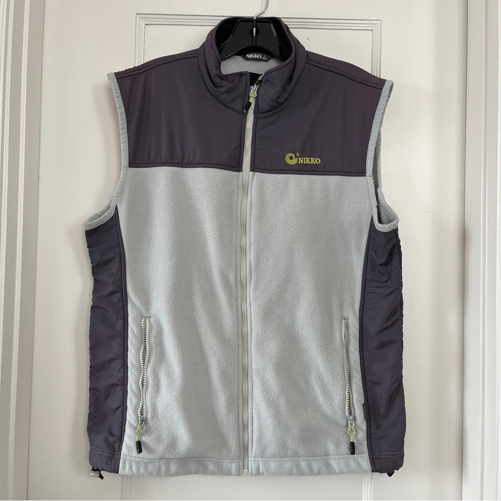 Nikko Men’s Fleece Zip Vest w/ Pockets Gray Small